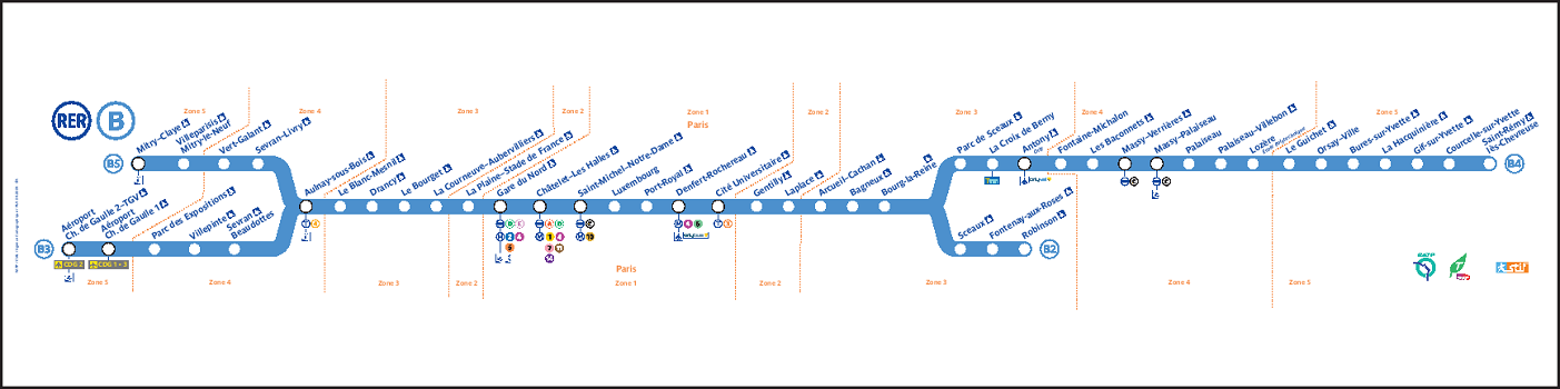 Le trafic du RER B subit actuellement des perturbations entre la Gare du Nord et CDG. Elles dureront jusqu'à 18h et ne concerneront plus que le tronçon entre AUlnay-sous-Bois et CDG ensuite jusqu'à mercredi 7 décembre 2016 - DR : RATP