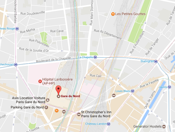 Le trafic est paralysé en Gare du Nord, à Paris - DR : Google Maps Le trafic est paralysé en Gare du Nord, à Paris - DR : Google Maps
