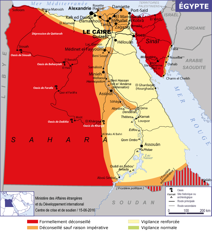 Carte de sécurité du MAE - Photo MAE