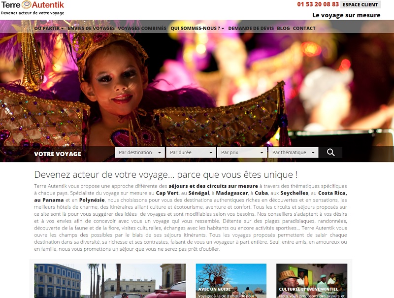 Terre Autentik propose Cuba, le Cap Vert, le Sénégal, la Polynésie, Madagascar, le Costa Rica, le Panama et les Seychelles - DR : Terre Autentik Terre Autentik propose Cuba, le Cap Vert, le Sénégal, la Polynésie, Madagascar, le Costa Rica, le Panama et les Seychelles - DR : Terre Autentik