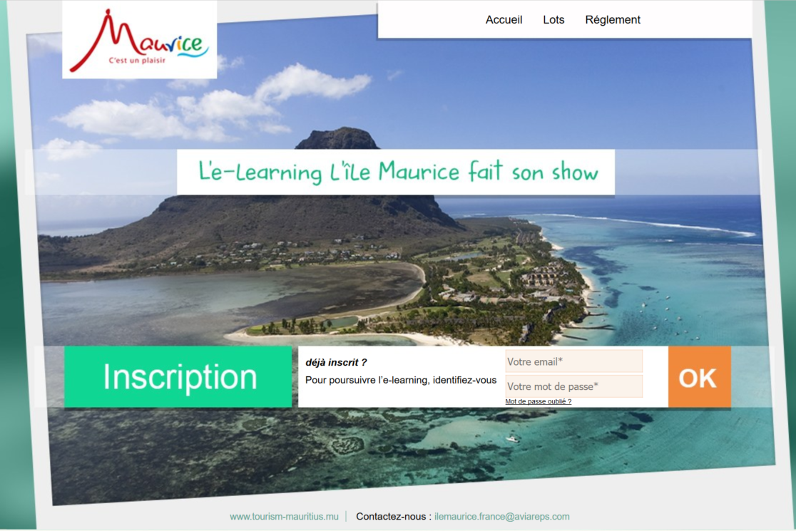 Le programme de formation en ligne se nomme L’île Maurice fait son show et il sera accessible aux agents de voyages et à tous ceux qui souhaitent améliorer leurs connaissances sur la destination - Cliquez sur l'image pour accéder à l'elearning - DR