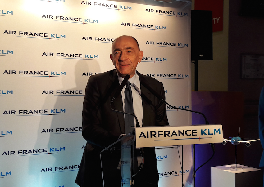 Jean-Marc Janaillac, le PDG d'Air France-KLM, lors des vœux à la presse - DR : LAC