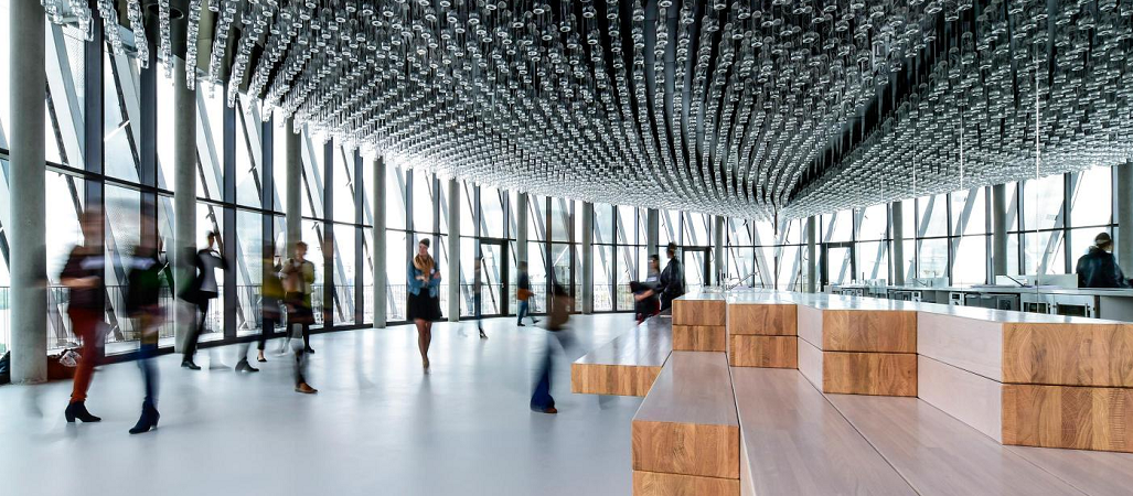 Le Belvédère est l'un des lieux privatisables à la Cité du Vin de Bordeaux - Photo : Cité du Vin