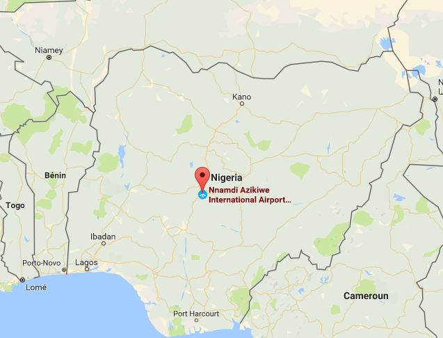 Le Quai d'Orsay recommande aux ressortissants français qui ont prévu de se rendre à Abuja de reporter leur voyage pendant la fermeture de l'aéroport - DR : Google Maps