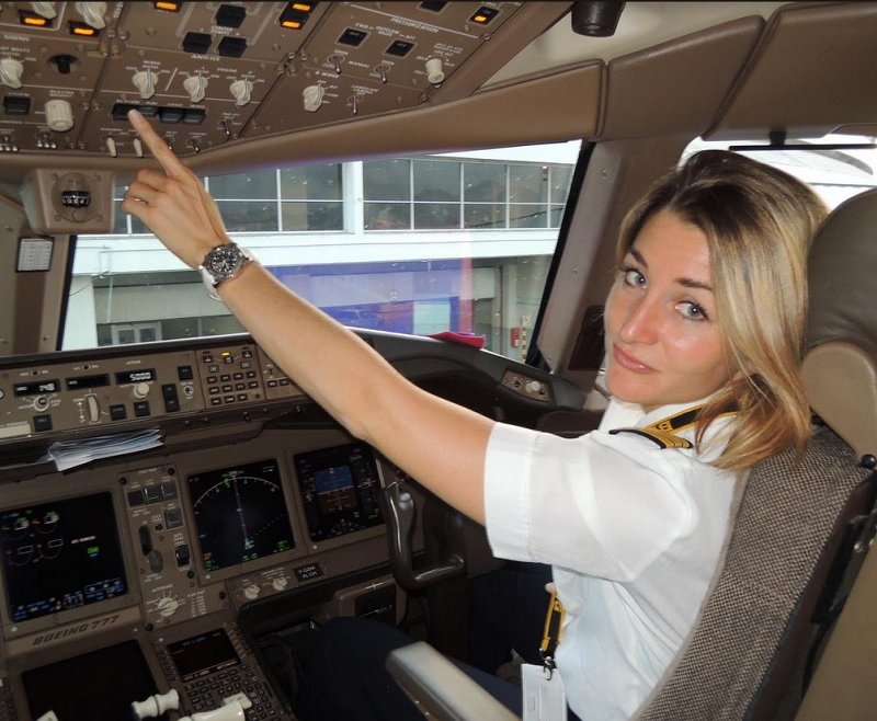 Aude Lemordant, pilote 777 d'Air France - Photo DR Air France