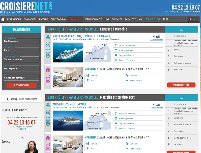 Croisierenet.com se lance dans le package tout compris (vol, hôtel, transferts, croisière)
