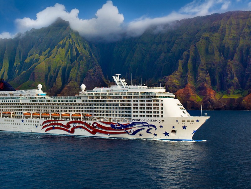 Le Pride of America navigue dans les quatre principales îles hawaïennes (Honolulu, Maui, Big Island et Kauai) - DR : NCL