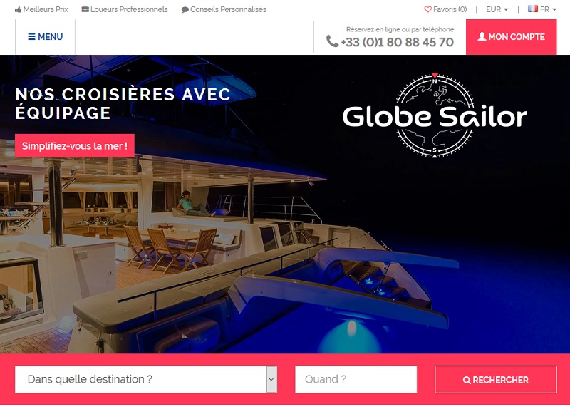 Le site GlobeSailor propose plusieurs croisières avec équipage - DR capture écran