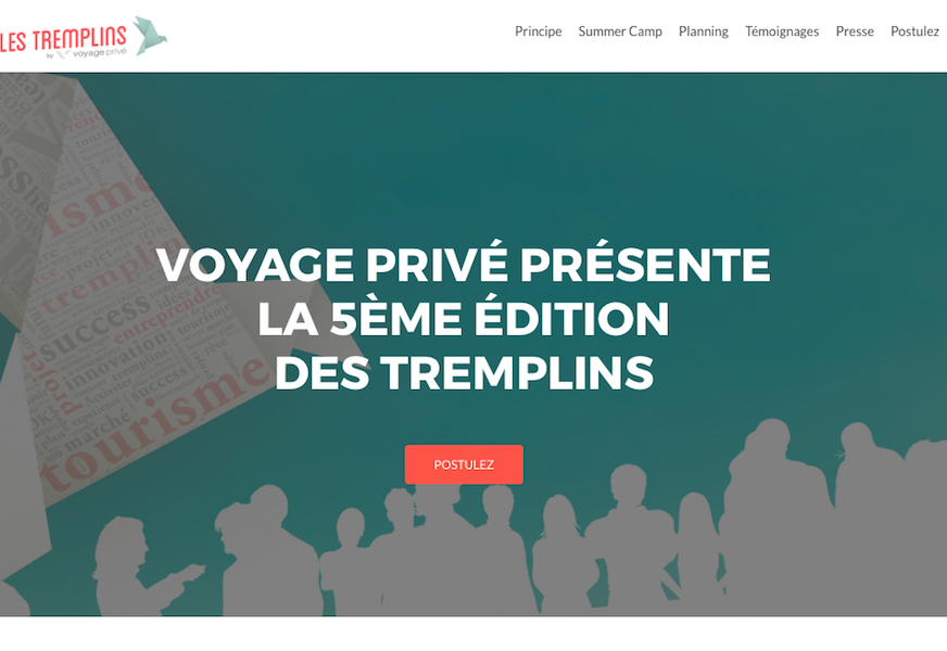 Les entrepreneurs dont les projets retiendront l’attention du jury Voyage Privé, auront l’opportunité d’intégrer un Summer Camp de 8 jours de coaching intensif à Aix-en-Provence du 11 au 19 juin 2017 (c) Capture Les tremplins Voyage Privé