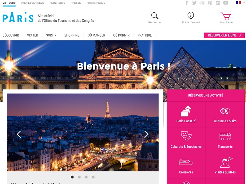 La Mairie de Paris a décidé de la fermeture définitive de 3 des 5 points d'accueil touristique ainsi que la suppression de 9 postes d’agents d’accueil sur 21 - DR : Capture d'écran OT Paris