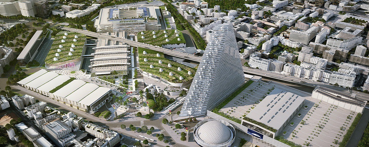 Projet de modernisation du parc des expositions de Paris-Porte de Versailles - DR : Viparis