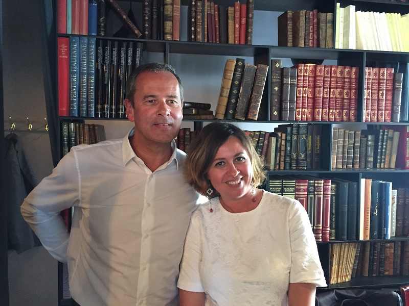 Patrice Caradec et Simona Nocifora, la directrice communication du groupe Alpitour, à Paris, ce 16 mai 2017 - DR : P.G.