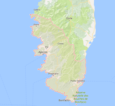 Le trafic des aéroports de la Corse du Sud progresse en avril 2017 - DR : Google Maps