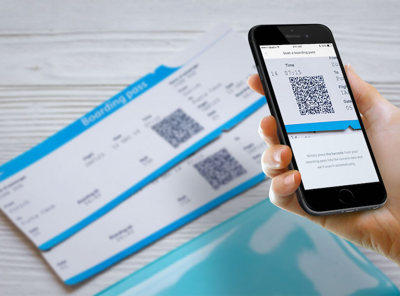 Il suffit de numériser votre carte d'embarquement et l'application déterminera si vous êtes admissible à une réclamation (c) AirHelp