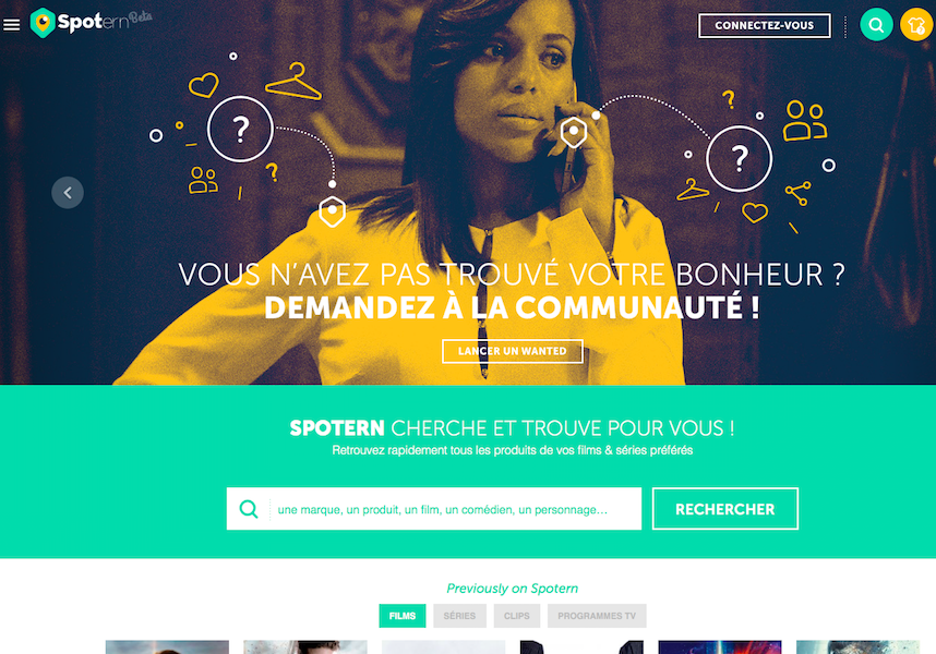 En juin, Spotern a lancé une nouvelle fonctionnalité qui permet aux contributeurs d’identifier les lieux (hôtels, restaurants, lieux touristiques, boutiques, immobilier,…) qui apparaissent dans les films, les séries, les clips et les programmes TV (c) Spotern