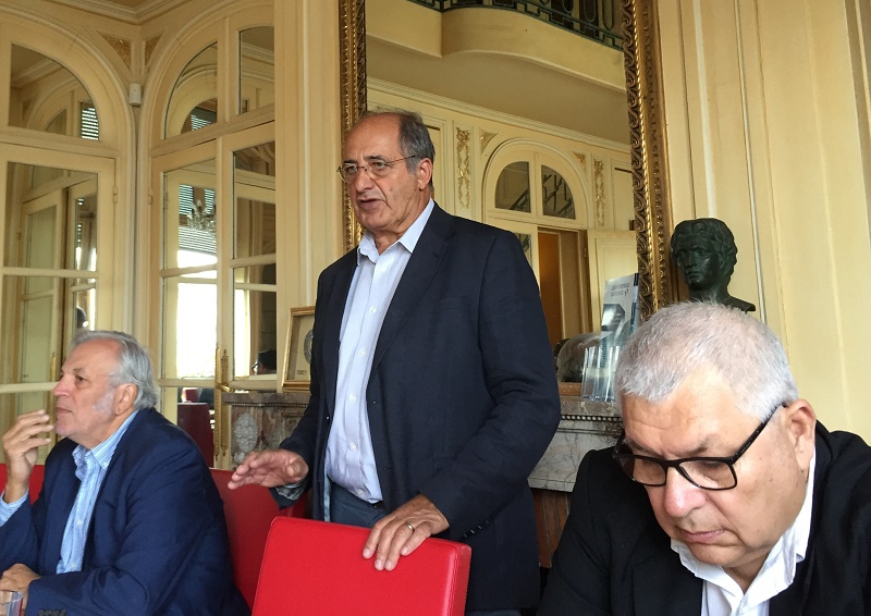 Richard Soubielle, Jean-Pierre Mas et Jean-Marc Rozé lors de la conférence de presse ce mardi 11 juillet 2017 - DR