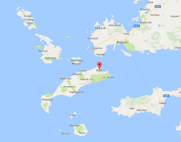 L'aéroport de KOS fonctionne normalement - Google Map