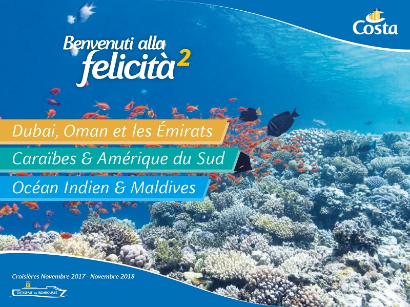 Costa Croisières sort une brochure dédiée aux "soleils d’hiver"