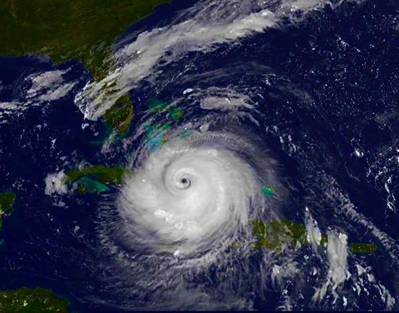 l'oeil du cyclone Irma au dessus de Cuva - DR Karl-Ludwig Poggemann
