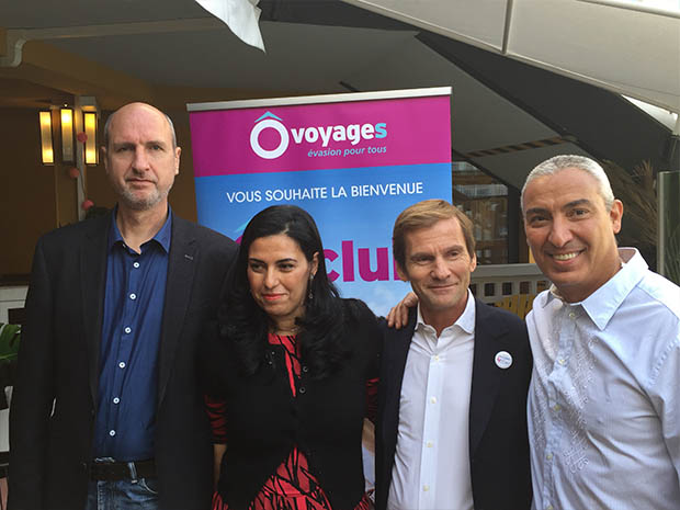 Christian Vanroy, directeur du développement, Samia Benslimane, directrice de Ôvoyages, Raouf Benslimane, pdg de Ôvoyages - Thalasso n°1 et Nicolas Brumelot, pdg de MisterFly - DR : C.L.