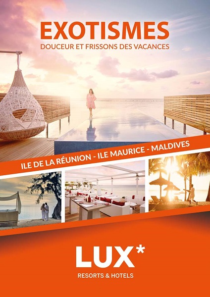 La couverture de la future brochure d'Exotismes dédiée aux hôtels LUX Resorts - DR : Exotismes