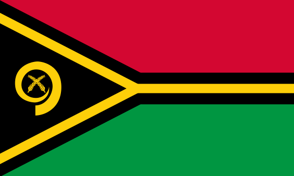 Drapeau de Vanuatu - DR : Wikipedia Drapeau de Vanuatu - DR : Wikipedia