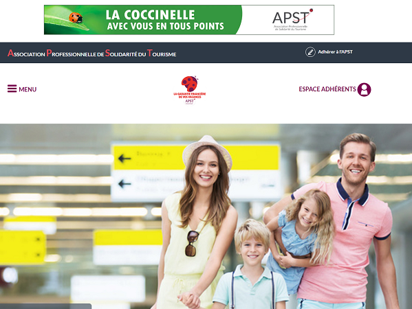 Capture d'écran du nouveau site Internet de l'APST
