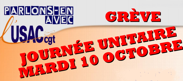 L'USAC-CGT appelle les contrôleurs aériens à la grève le 10 octobre 2017 - DR : USAC-CGT