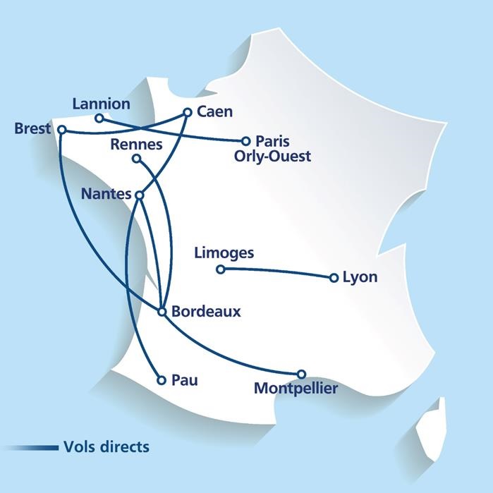 Le réseau de Chalair Aviation - DR