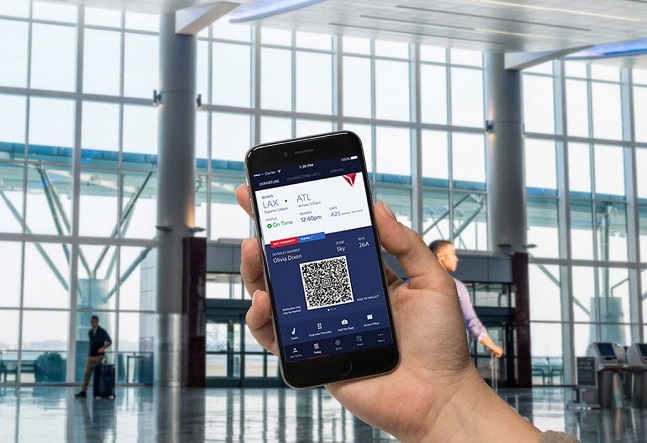 L'application intègre aussi les plans d'aéroport aux cartes d'embarquement - Crédit photo : Delta Air Lines