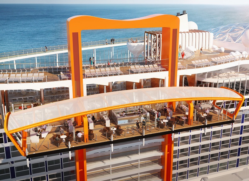Le Celebrity Edge sera équipé d’un Magic Carpet, inédit en mer - DR : Celebrity Cruises