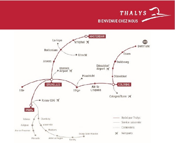 Thalys a baissé les émissions de CO2 par voyageur de - 37% - crédit photo : Thalys Thalys a baissé les émissions de CO2 par voyageur de - 37% - crédit photo : Thalys