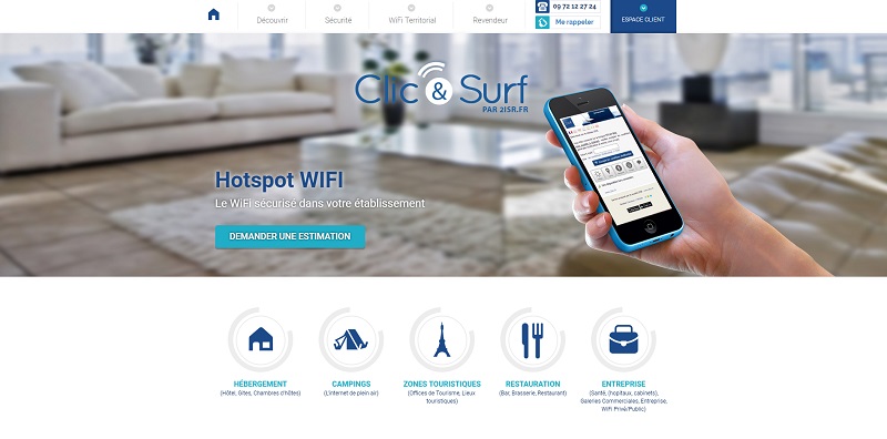 Clic and Surf est un service de Wifi public Crédit : Clic and Surf