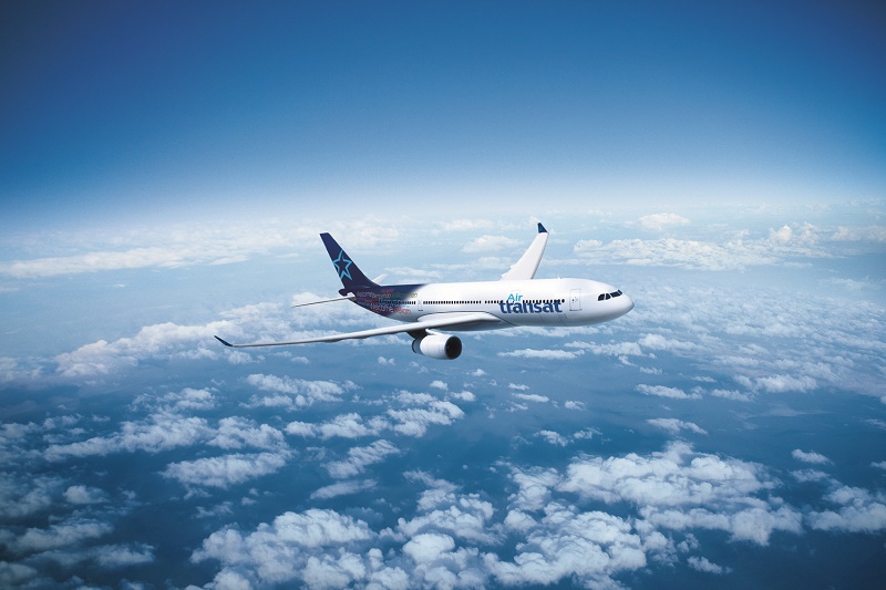 Un A330 de la compagnie Air Transat. L'appareil permettra d'ajouter un vol supplémentaire par semaine de Nantes, Bordeaux et Toulouse vers Montréal - DR Air Transat