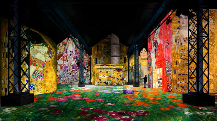 Simulation Klimt et Schiele. La Sécession à Vienne – Atelier des Lumières © D.R.