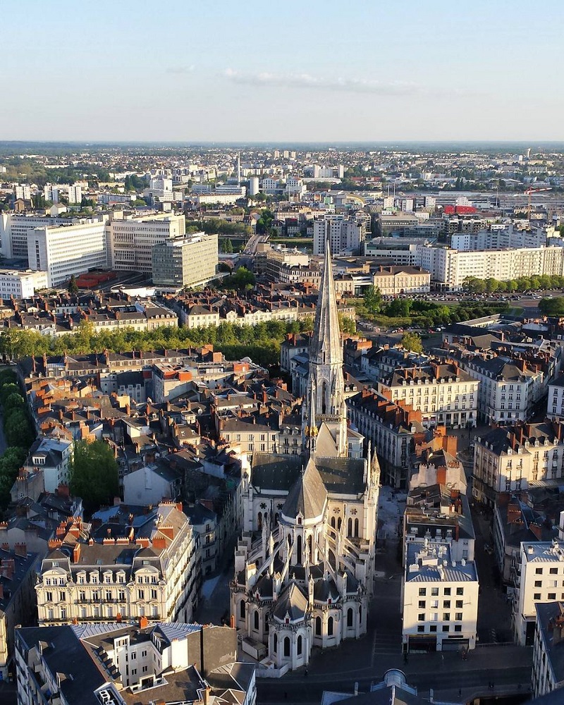 Vue de Nantes - Crédit photo : Compte Twitter @nantestourisme