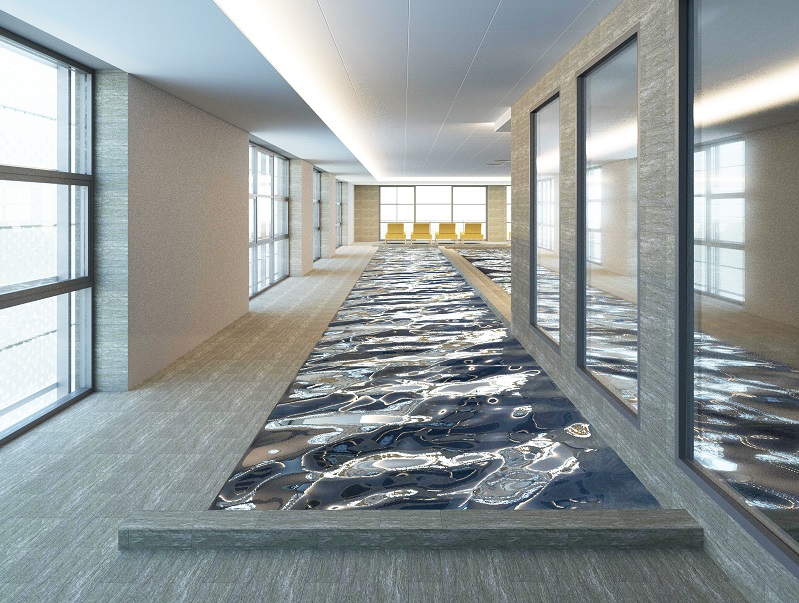 l'espace aquatique du nouveau spa proposera un couloir de nage - DR projection le Grand Spa Thermal l'espace aquatique du nouveau spa proposera un couloir de nage - DR projection le Grand Spa Thermal