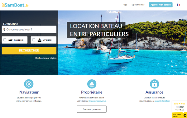 Samboat Samboat ouvre son site aux pros de la location