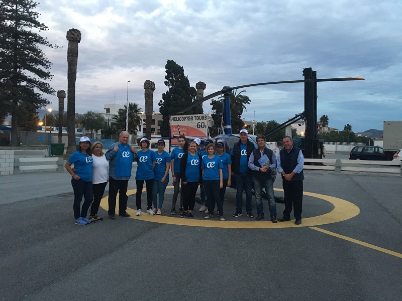 Photo de groupe avant l’envol en hélico. DR  KZ Air Europa