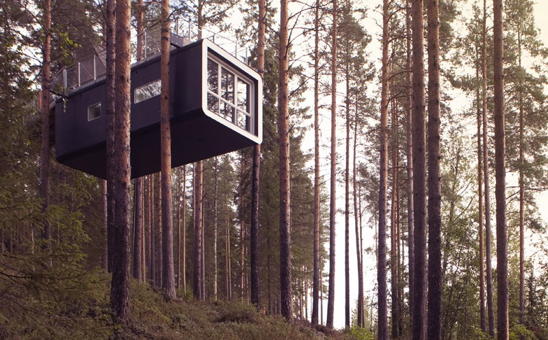 "La Cabine" est l'une des chambres de l'arbre-hotel - DR Treehotel