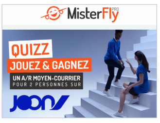 MisterFly fait gagner des vols avec Joon aux agents de voyages