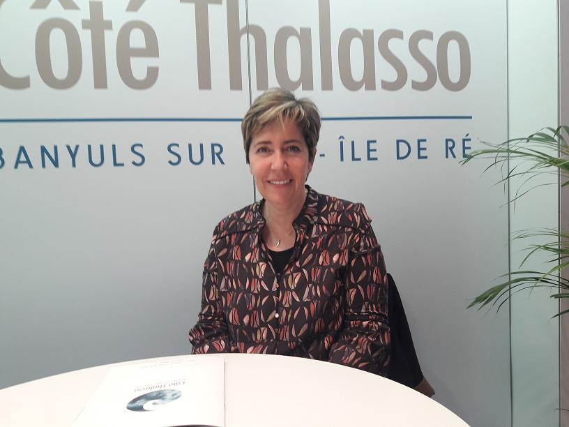 Marie Perez Siscar présidente de France Thalasso. Ici aux Thermalies de Paris. MS.