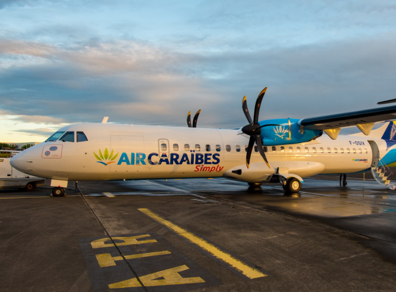 En 2018, Air Caraïbes continuera la modernisation de sa flotte long-courrier, mais aussi régional. Ici le dernier ATR-72 acquis par la compagnie. © Air Caraïbes Fb En 2018, Air Caraïbes continuera la modernisation de sa flotte long-courrier, mais aussi régional. Ici le dernier ATR-72 acquis par la compagnie. © Air Caraïbes Fb