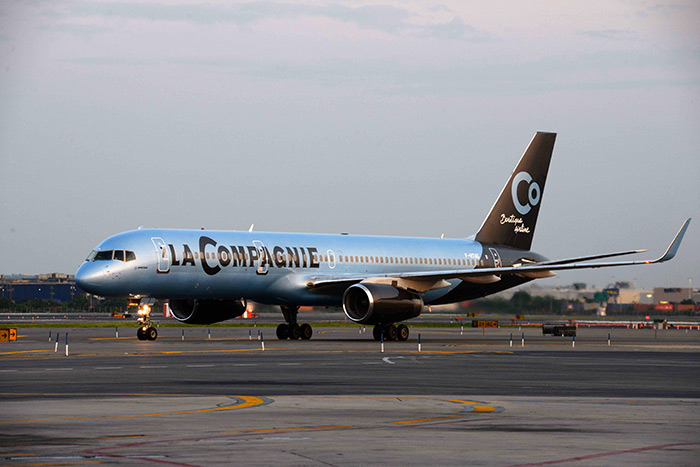 Un appareil de La Compagnie sur le tarmac de New York Newark - DR La Compagnie