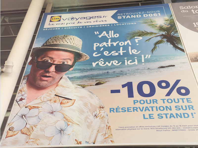 A l'entrée du Salon mondial du tourisme, jeudi 15 mars à Paris-Porte de Versailles © PG TM A l'entrée du Salon mondial du tourisme, jeudi 15 mars à Paris-Porte de Versailles © PG TM