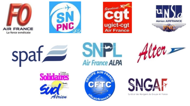 L'intersyndicale Air France regroupe l'intégralité des représentants du personnel