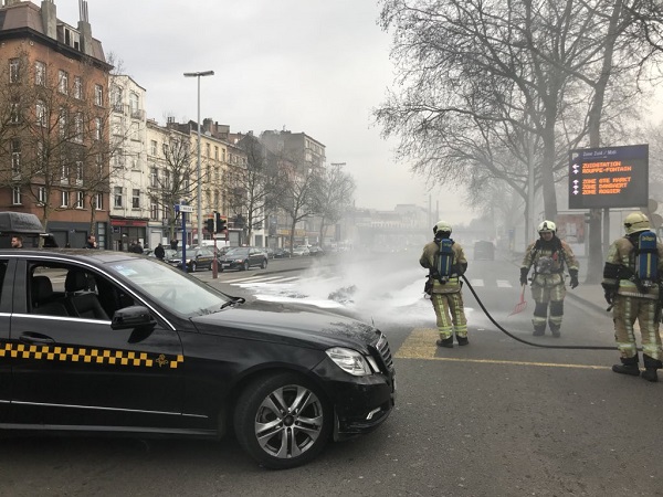 Les tensions sont vives du côté des taxis de Bruxelles - Crédit photo : compte Twitter @S_Courier