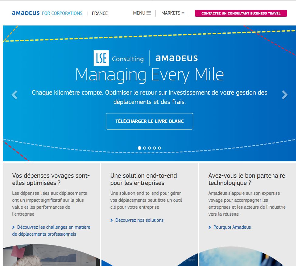 copie d'écran amadeus business