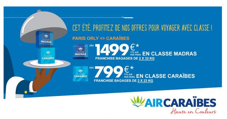 Air Caraïbes : offre spéciale sur la classe affaires