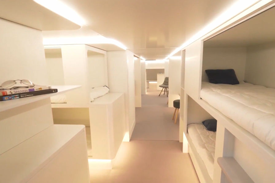 Ces espaces couchettes pourraient voir le jour à l'horizon 2020 à bord des avions © Zodiac Aerospace